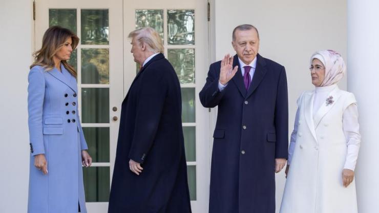 Ердоган и съпругата му в Белия дом