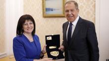Караянчева и Лавров в Москва 